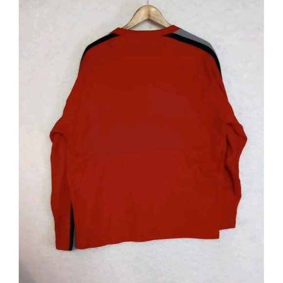 Pro Edge Wisconsin Badgers Long Sleeve Shirt Sweater Men's Large Cotton Ribbed - Picture 3 of 9